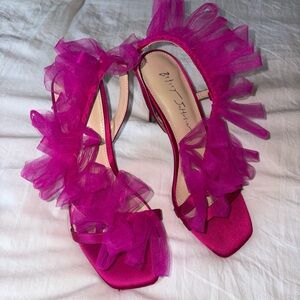 Betsey Johnson Fuchsia Ruffle Heels
